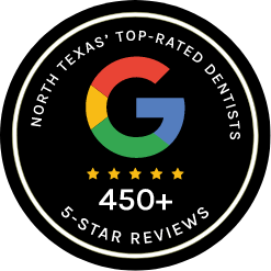 450+ 5 star google reviews stamp